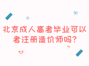北京成人高考畢業可以考注冊造價師嗎