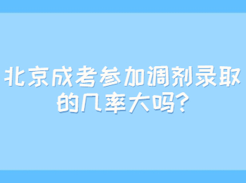 北京成考參加調(diào)劑錄取的幾率大嗎