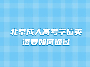 北京成人高考學(xué)位英語